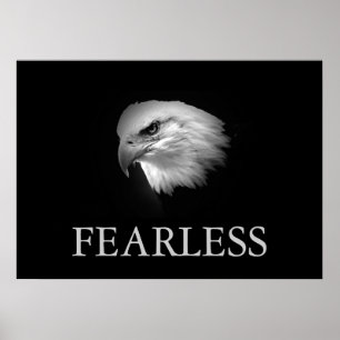 Schwarz-Weiß-Motivierend Adlerposter Poster