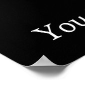 Schwarz-weiß Motivierend Basketball Poster (Ecke)