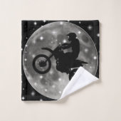 Schwarz-Weiß-Motorrad-Maskulinarisches Set (Waschlappen)