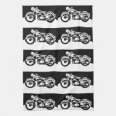 Schwarz-Weiß-Motorrad-Straße Handtuch (Vertikal)