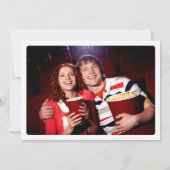 Schwarz-Weiß-Movie Clap Board Hochzeit Save The Date (Rückseite)