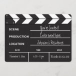 Schwarz-Weiß-Movie-Clapboard "blank" lädt ein Einladung<br><div class="desc">Fun Movie Clapboard Blank "Fügen Sie Ihren eigenen Text" Einladungen.</div>