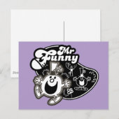 Schwarz-Weiß-Mr. Funny Postkarte (Vorne/Hinten)