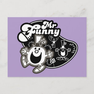 Schwarz-Weiß-Mr. Funny Postkarte