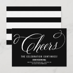 Schwarz & Weiß Mr. & Mrs. Elegante Schrift Hochzei Einladung