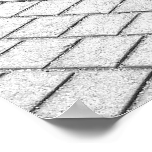 Schwarz-Weiß-Müll kann Poster (Ecke)