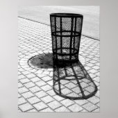 Schwarz-Weiß-Müll kann Poster (Vorne)