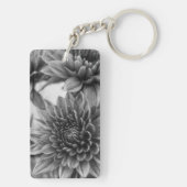 Schwarz-Weiß-Mums Schlüsselanhänger (Rückseite)