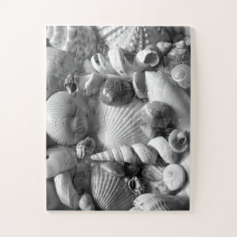 Schwarz-Weiß-Muscheln Puzzle