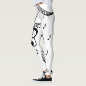 Schwarz-Weiß-Musik Leggings (Links)
