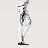 Schwarz-Weiß-Musik Leggings (Rechts)