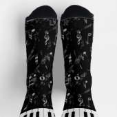 Schwarz-Weiß-Musik Socken (Oben)