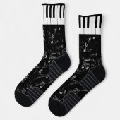 Schwarz-Weiß-Musik Socken (Links)