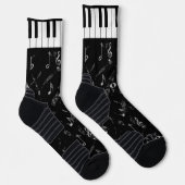 Schwarz-Weiß-Musik Socken (Rechts)