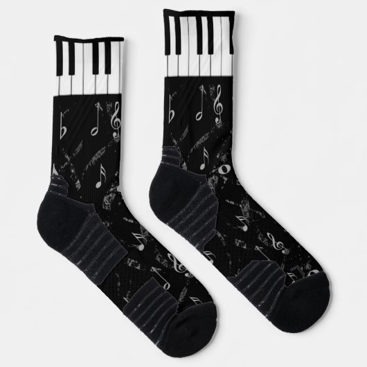Schwarz-Weiß-Musik Socken (Rechts)