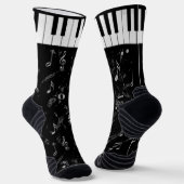 Schwarz-Weiß-Musik Socken (Gewinkelt)