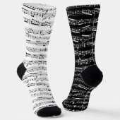Schwarz-Weiß-Musik-Socken - Fehlanpassung bei Sock Socken (Gewinkelt)