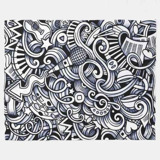 Schwarz-Weiß-Musik zum Thema Fleecedecke (Vorderseite (Horizontal))