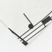 Schwarz-Weiß-Musiknote-Mustermusiker Fleecedecke (Ecke)