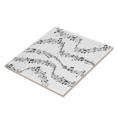 Schwarz-Weiß-Musiknote-Mustermusiker Fliese (Seite)