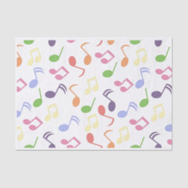 Schwarz-Weiß-Musiknote-Mustermusiker Seidenpapier