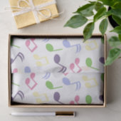 Schwarz-Weiß-Musiknote-Mustermusiker Seidenpapier (Geschenk)