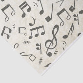 Schwarz-Weiß-Musiknote-Mustermusiker Seidenpapier (Ausschnitt)