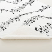 Schwarz-Weiß-Musiknote-Mustermusiker Sherpadecke (3/4)