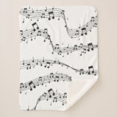 Schwarz-Weiß-Musiknote-Mustermusiker Sherpadecke (Vorderseite)
