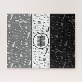 Schwarz-Weiß-Musiknote Puzzle (Horizontal)