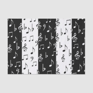 Schwarz-Weiß-Musiknoten - Gewebepapier Seidenpapier