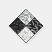 Schwarz-Weiß-Musiknoten Muster Napkins Serviette (Ecke)