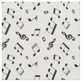Schwarz-Weiß-Musiknoten-Muster Stoff