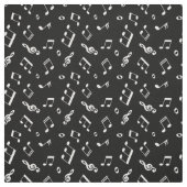 Schwarz-Weiß-Musiknoten-Muster Stoff (Muster)