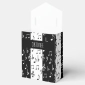 Schwarz-Weiß-Musikstreifen - Zelt-Liebhaber-Box Geschenkschachtel (Geöffnet)