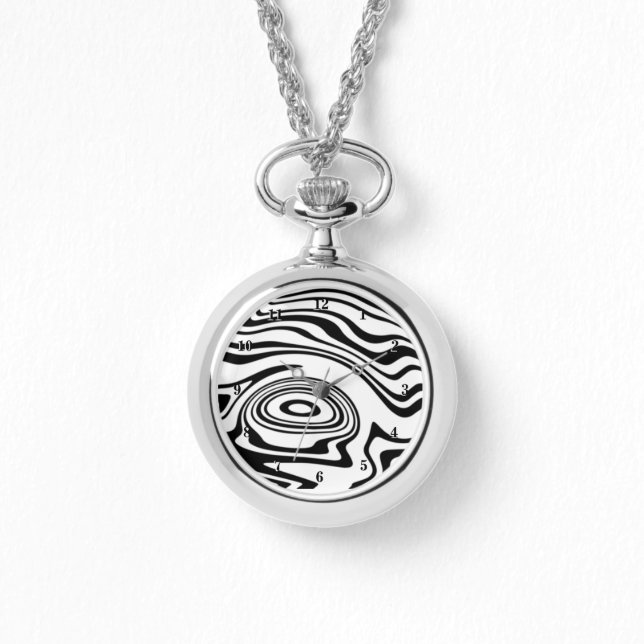 Schwarz-Weiß-Muster Armbanduhr (Vorderseite)