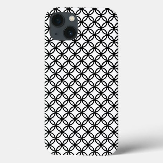 Schwarz-Weiß-Muster Art Phone Case-Mate iPhone Hülle (Rückseite)