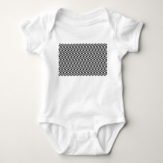 Schwarz-Weiß-Muster Baby Strampler (Vorderseite)