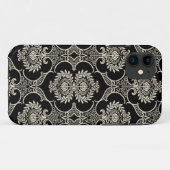 Schwarz-Weiß-Muster Damask iPhone 5 Fall Case-Mate iPhone Hülle (Rückseite (Horizontal))