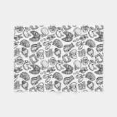 Schwarz-Weiß-Muster der modernen menschlichen Anat Fleecedecke (Vorderseite (Horizontal))