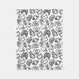 Schwarz-Weiß-Muster der modernen menschlichen Anat Fleecedecke