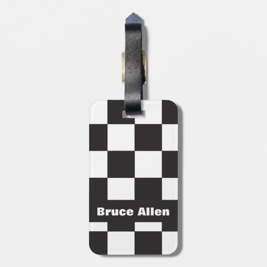 Schwarz-Weiß-Muster des Prüfplatinenmusters Gepäckanhänger (Rückseite vertikal)