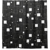 Schwarz-Weiß-Muster Duschvorhang (Vorderseite)