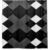 Schwarz-Weiß-Muster-Duschvorhang Duschvorhang (Vorderseite)