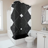 Schwarz-Weiß-Muster-Duschvorhang Duschvorhang (Beispiel)