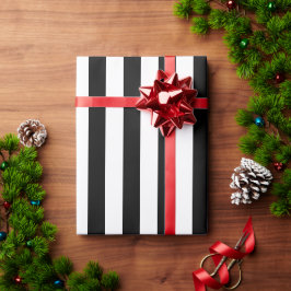 Schwarz-Weiß-Muster Einfach Stylisch Geschenkpapier