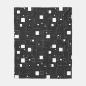 Schwarz-Weiß-Muster Fleecedecke (Vorderseite)