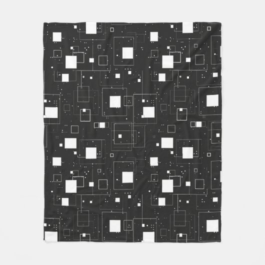 Schwarz-Weiß-Muster Fleecedecke (Vorderseite)