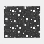 Schwarz-Weiß-Muster Fleecedecke (Vorderseite (Horizontal))