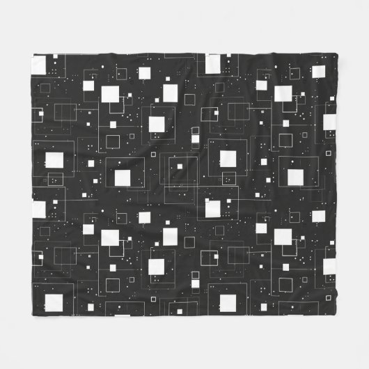 Schwarz-Weiß-Muster Fleecedecke (Vorderseite (Horizontal))